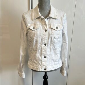 MICHAEL KORS White Denim Jacket Women’s, Size L